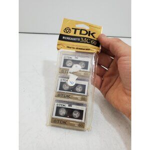 Vintage mini cassettes TDK MC60 3pcs NEW. Dictaphone Mini Cassette
